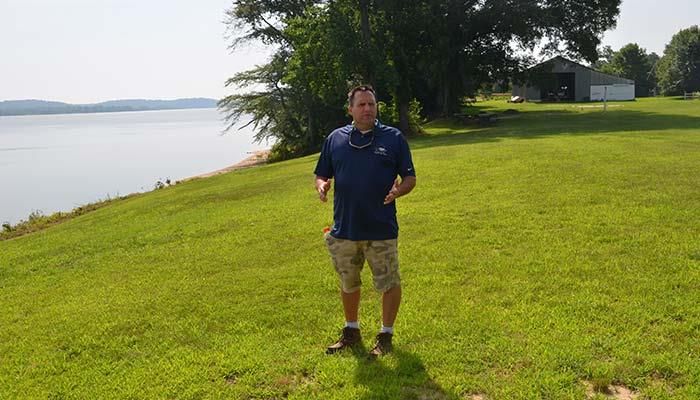 Virginia Farmer Steven Ellis near the Rappahannock River.