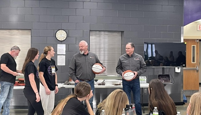 Basketballs presented to DeWitt