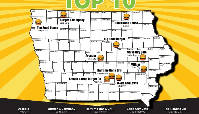 Iowa’s Best Burger top 10 finalists announced