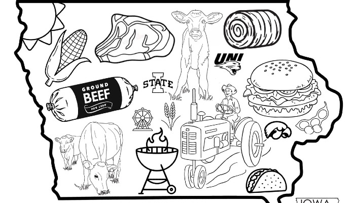 Iowa Beef summer coloring contest