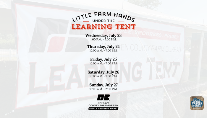 Learning Tent Returns to Warren County Fair with Hands-On Farm Fun