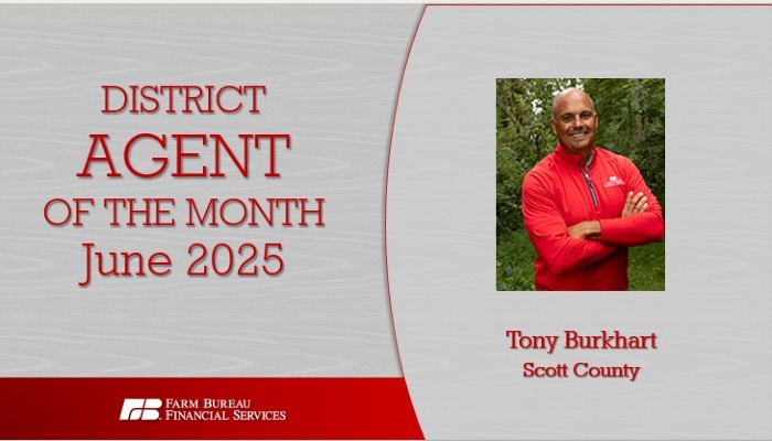 Tony Burkhart named agent of the month for June