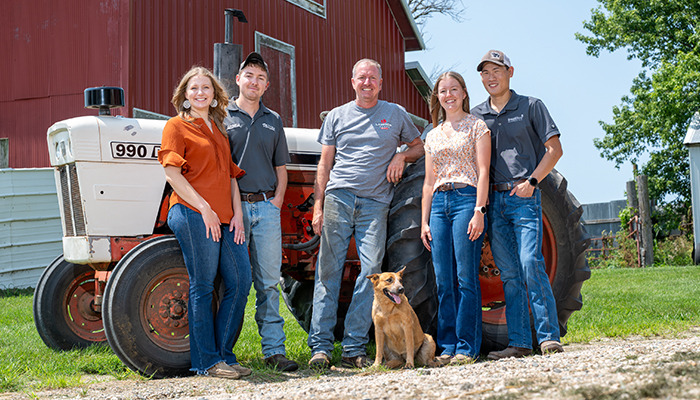 Emma and Brandon Langbein, Gary Langbein, and Nicole and Tim Cohoon, left to right,