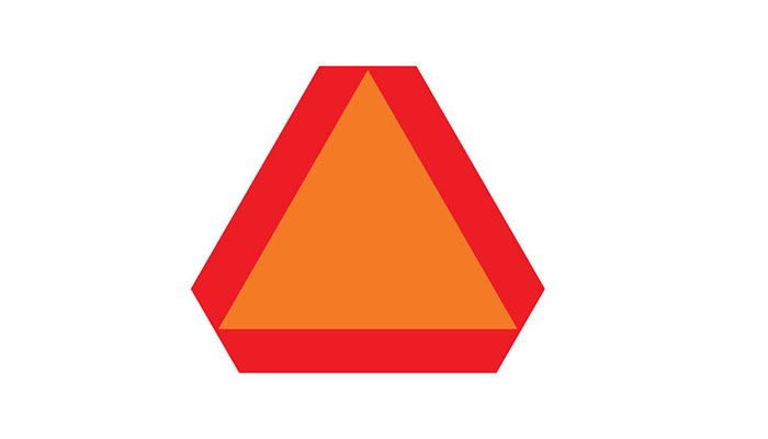 Slow-moving vehicle sign rules for Iowa roads 