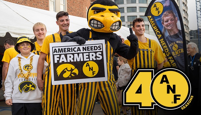 Iowa Farm Bureau and University of Iowa Athletics team up for the 14th annual America Needs Farmers (ANF) Game and tailgate at Kinnick Stadium 