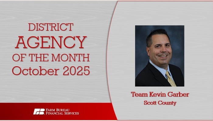  Kevin Garber named agent of the month for October