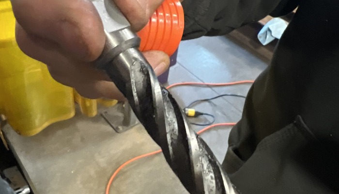 Doug Couser demonstrates magnet drill