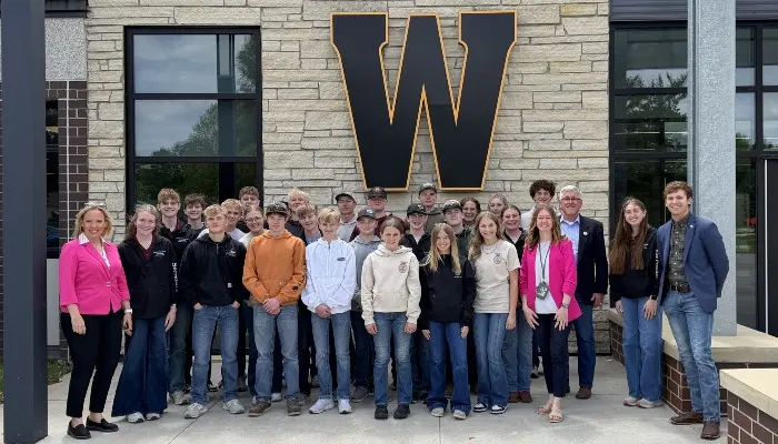 Richard Fordyce visits the Winterset FFA Chapter