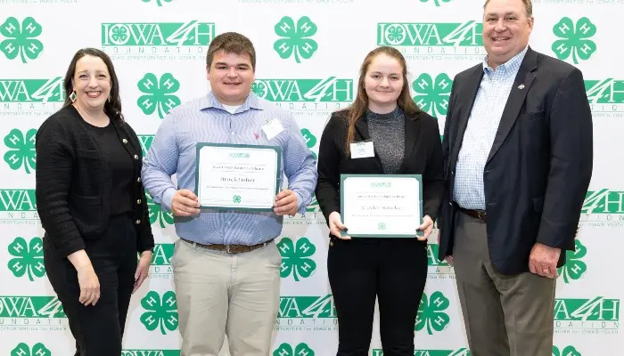 Brock Fisher Awarded 4-H Scholarship from Iowa 4-H Foundation