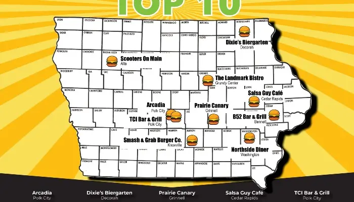 Dixie's Biergarten named the 2026 Iowa's Best Burger