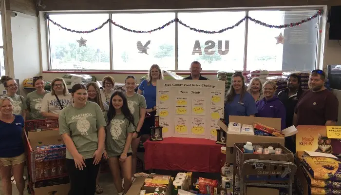 ICFB Food Drive Challenge Delivers Big for Iowa County Food Bank