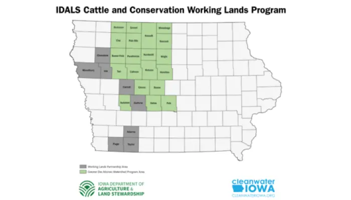 Major Expansion of Cattle and Conservation Working Lands Program to the Greater Des Moines Watershed