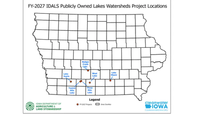 Secretary Naig Announces Water Quality Investments to Protect Six Lakes