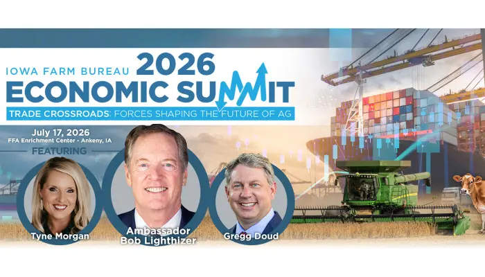 to Iowa Farm Bureau’s 2026 Economic Summit - Trade Crossroads: Forces Shaping the Future of Ag