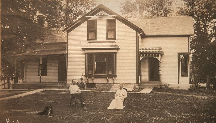 Wayne Koehler's great-grandparents pictured in front of their 1920s era house.
