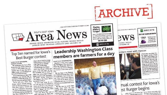 Iowa Farm Bureau Area News Cover