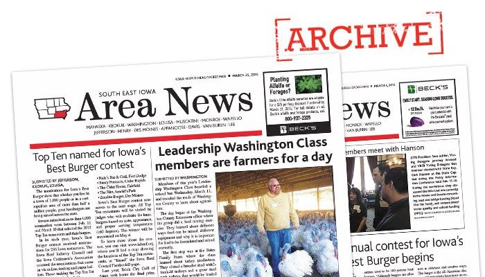 Iowa farm Bureau Area News Cover