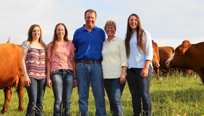 Jeff and Barb Hansen of Dallas Center and their daughters 