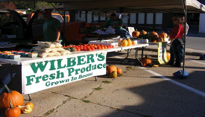 Visit the Boone Farmers Market through the end of October