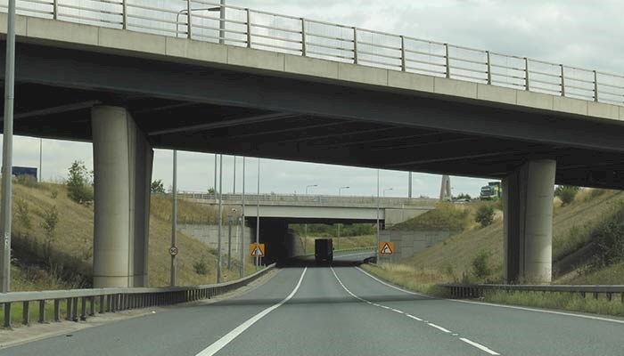 The flyover bridge from northbound I-35 to westbound U.S. 30 in Ames scheduled to open Thursday morning