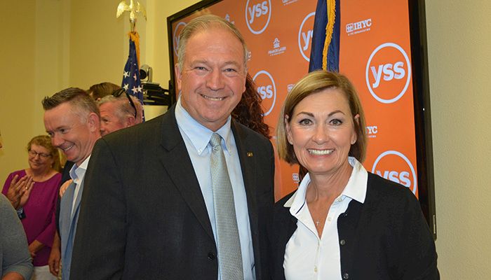 Iowa Farm Bureau President Craig Hill and Iowa Governor Kim Reynolds