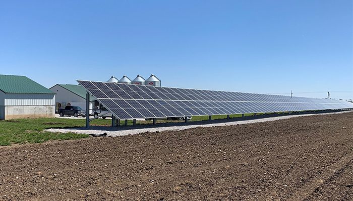 Solar panel ground array