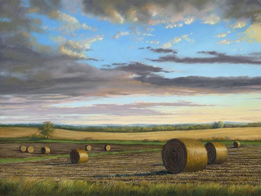 Evening Bales, Agriculture Art Award Winner