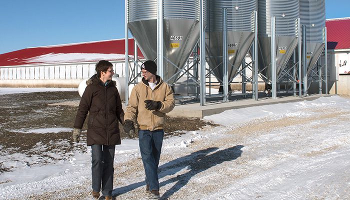 Grant and Nicole's hog barns