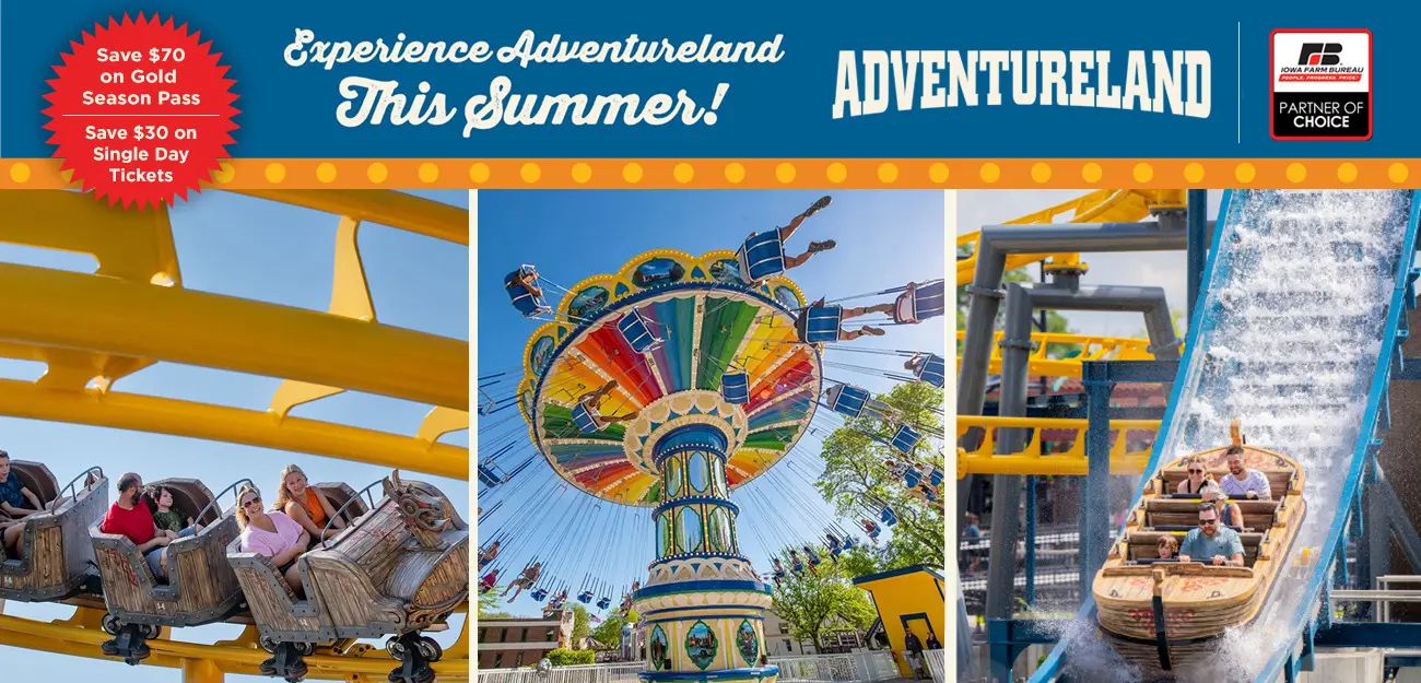 Adventureland Season Passes and Single Day Tickets Now Available 