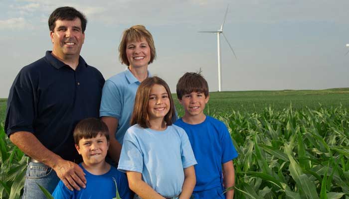 family with farm background