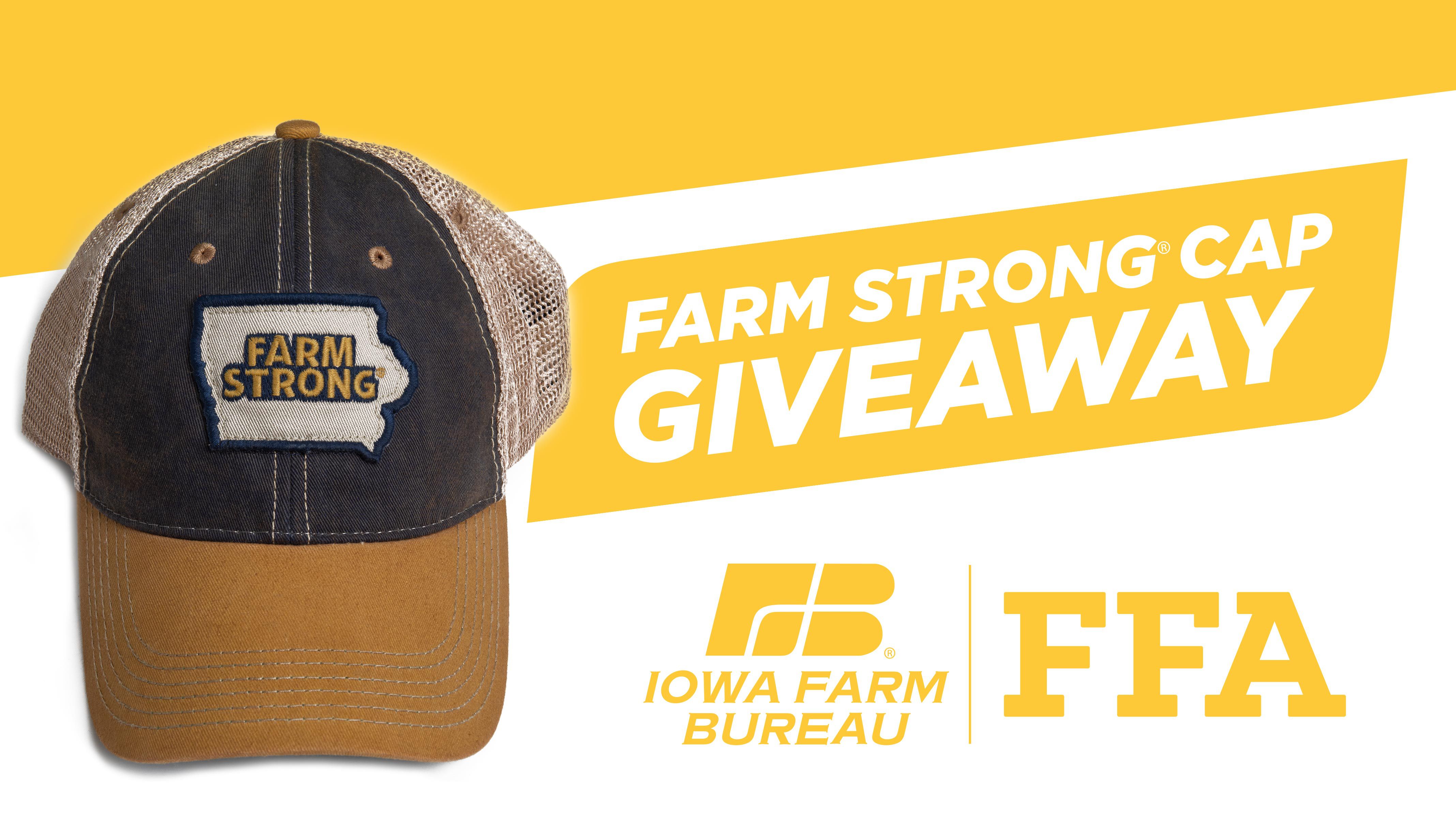Iowa Farm Bureau invited FFA students and guests to play the Farm Strong Challenge for a chance to win a cool ‘Farm Strong’ cap.
