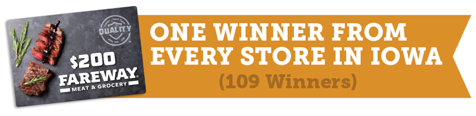 One winner from every store in Iowa